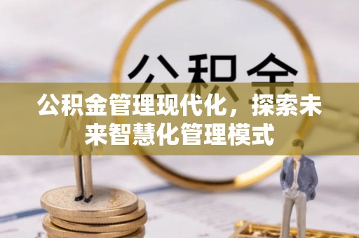 安康公积金管理现代化，探索未来智慧化管理模式