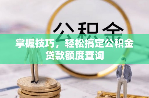 陵水掌握技巧，轻松搞定公积金贷款额度查询